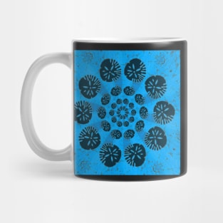 Blue kaleidoscope effect Mug